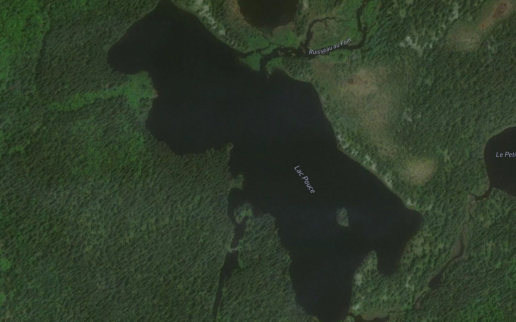 Satellite map of the Lac Pouce