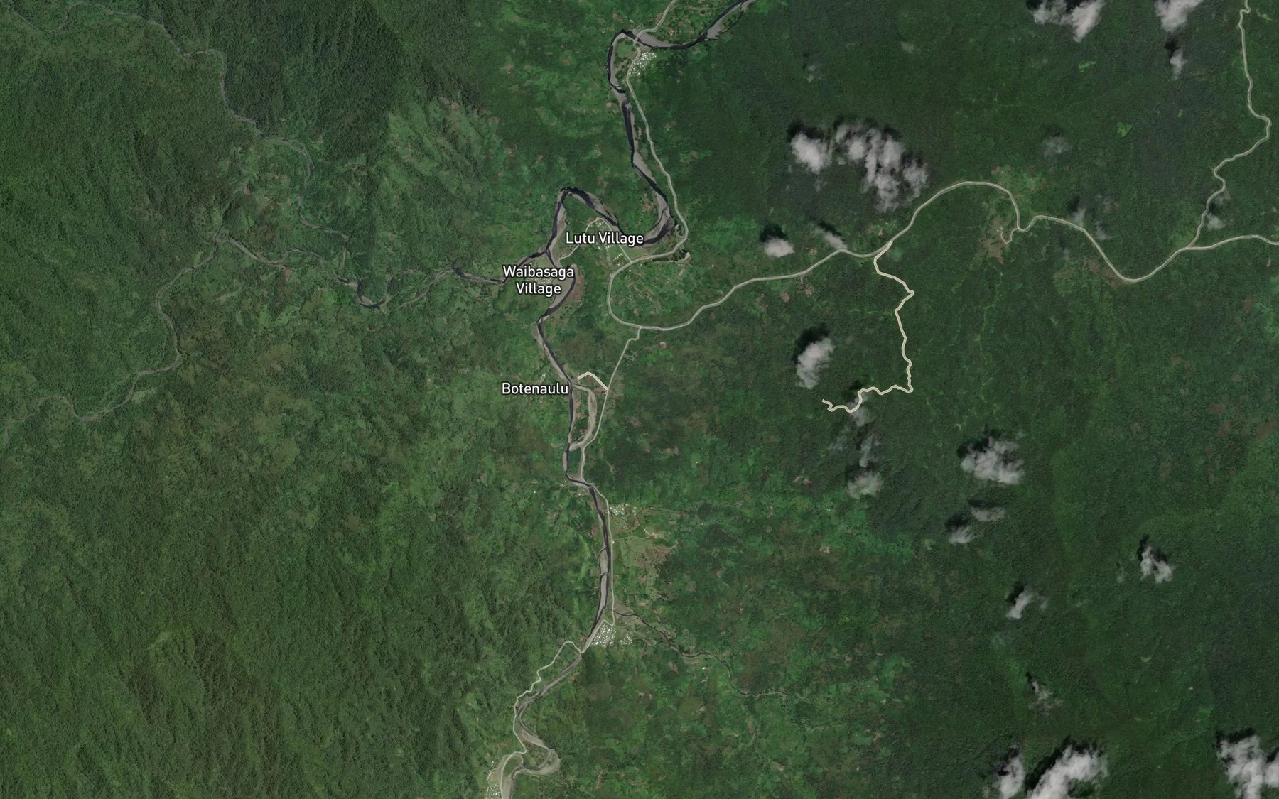 Satellite map of the Wainua Creek
