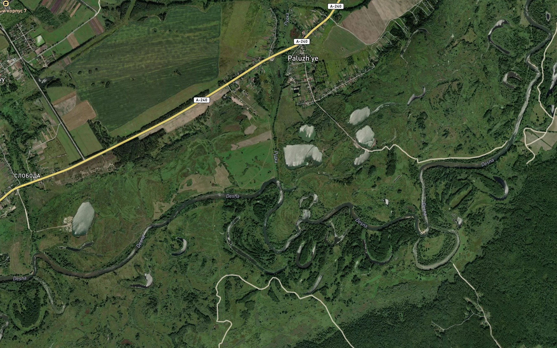 Satellite map of the Rudka