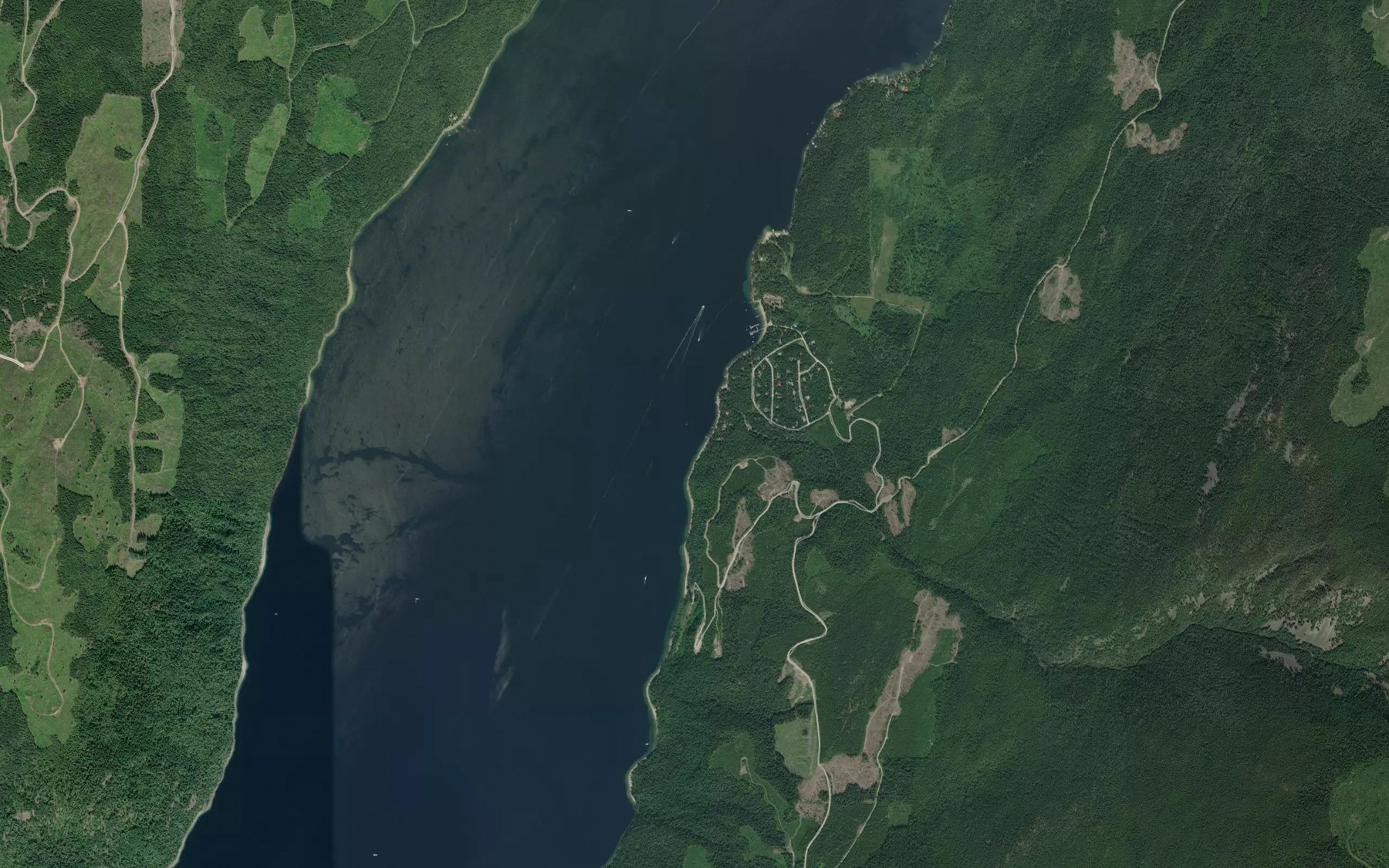 Satellite map of the Queest Creek