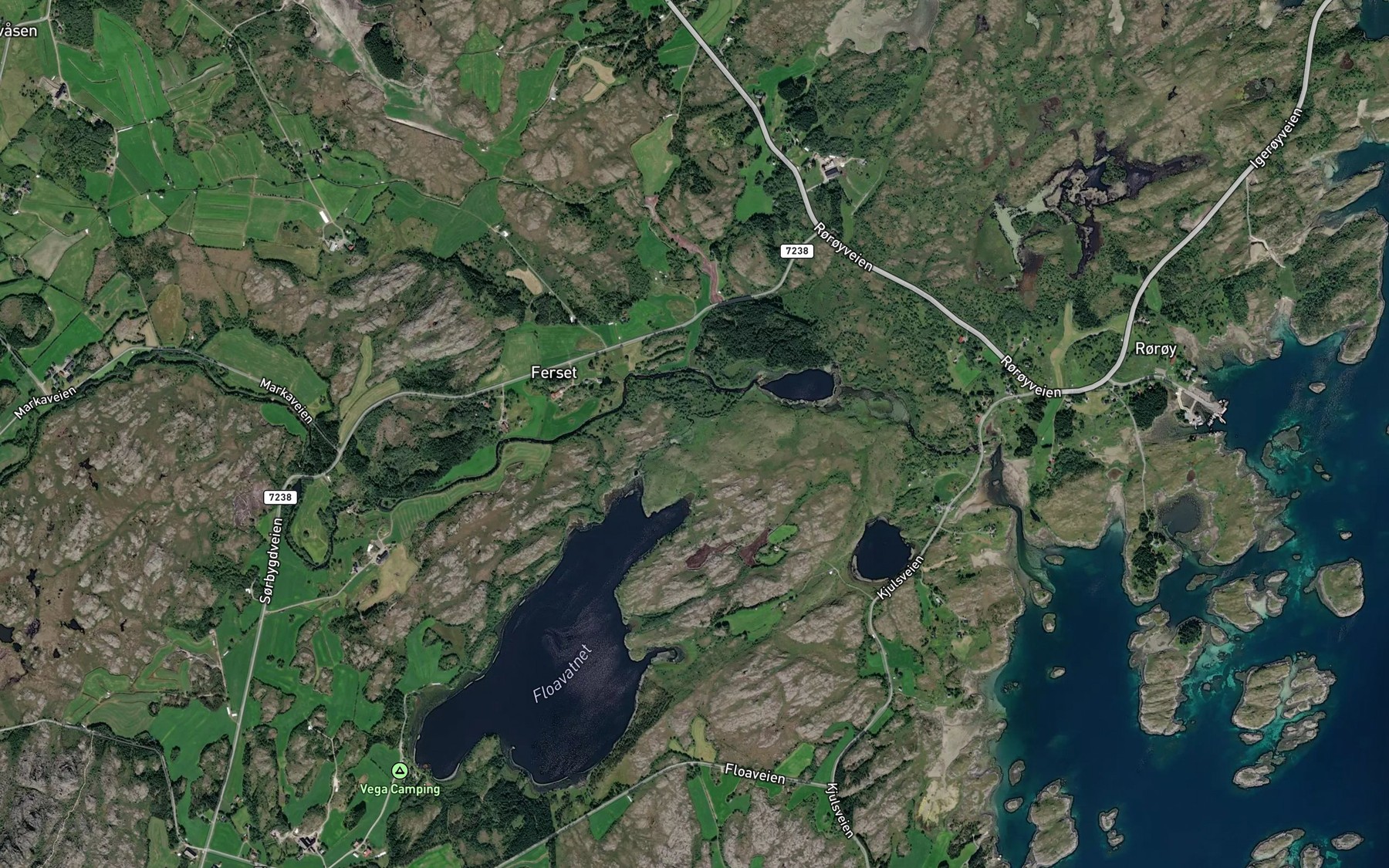 Satellite map of the Sevatnet