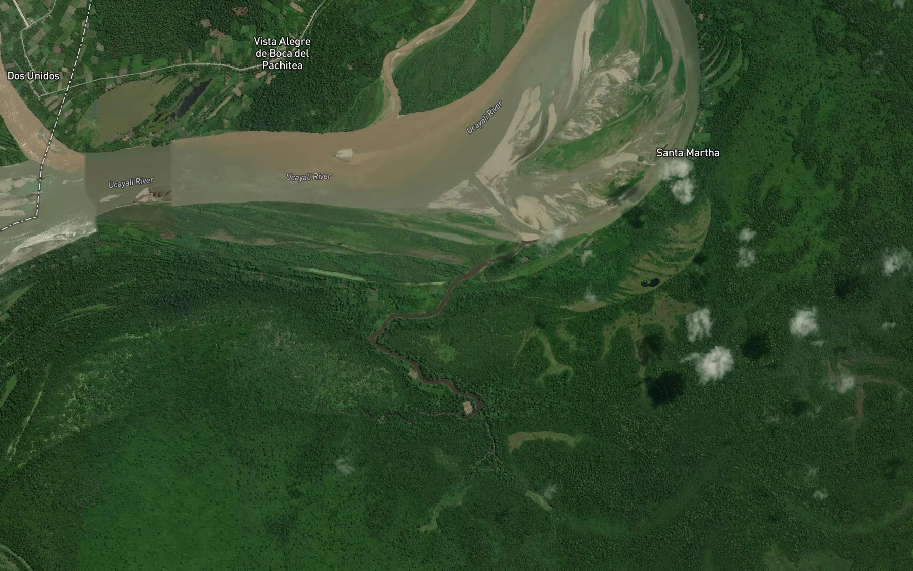 Satellite map of the Quebrada Sapuenya