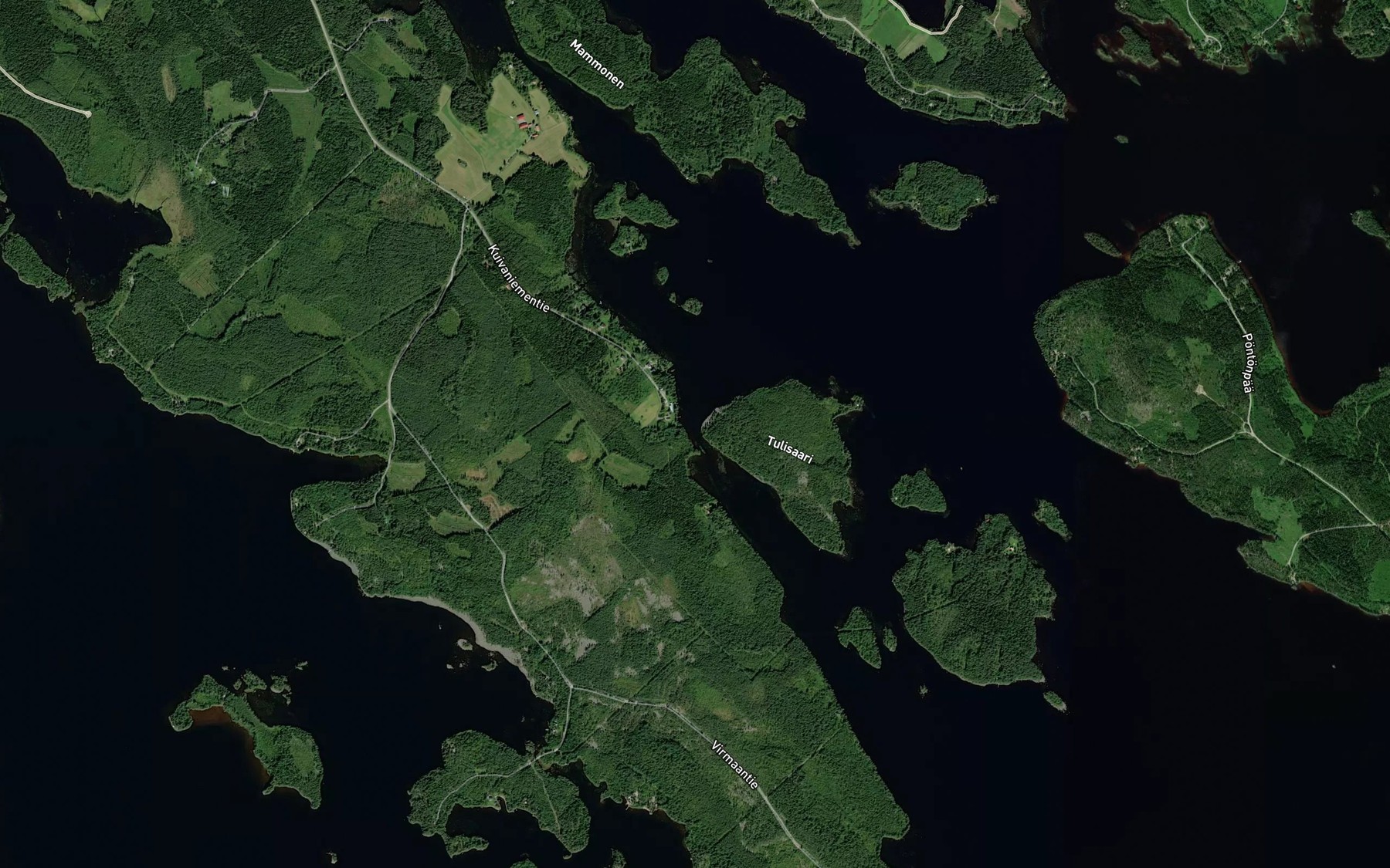 Satellite map of the Tulisalmi