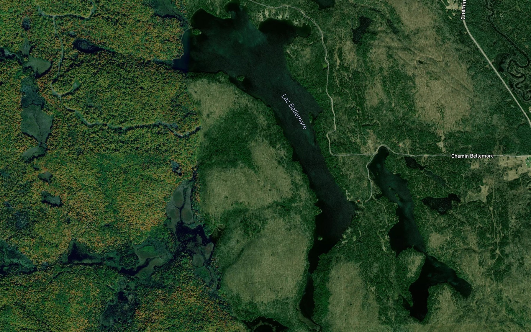 Satellite map of the Lac Bellemare
