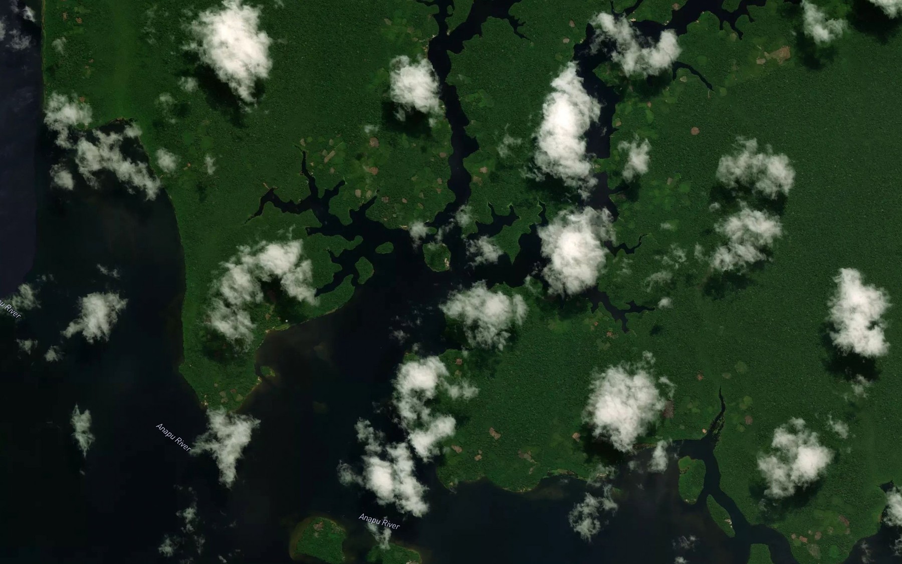 Satellite map of the Rio Curupau