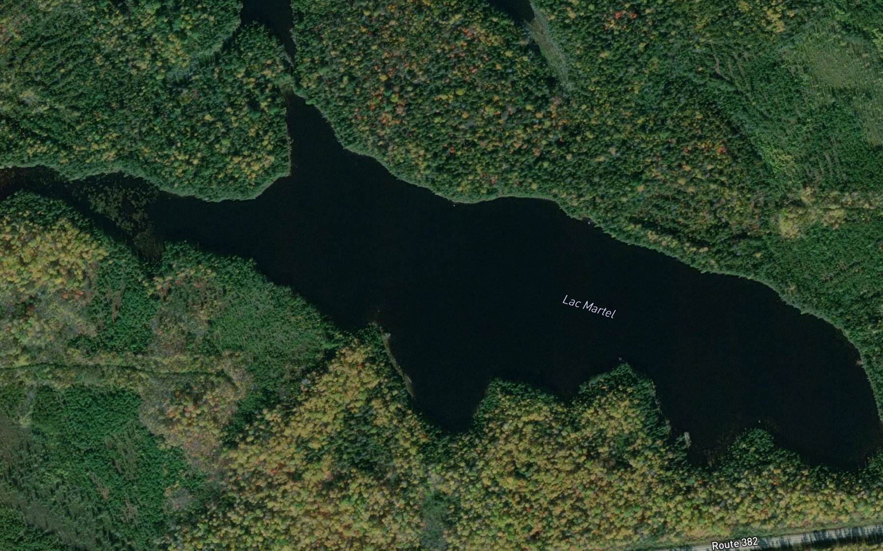 Satellite map of the Lac Martel