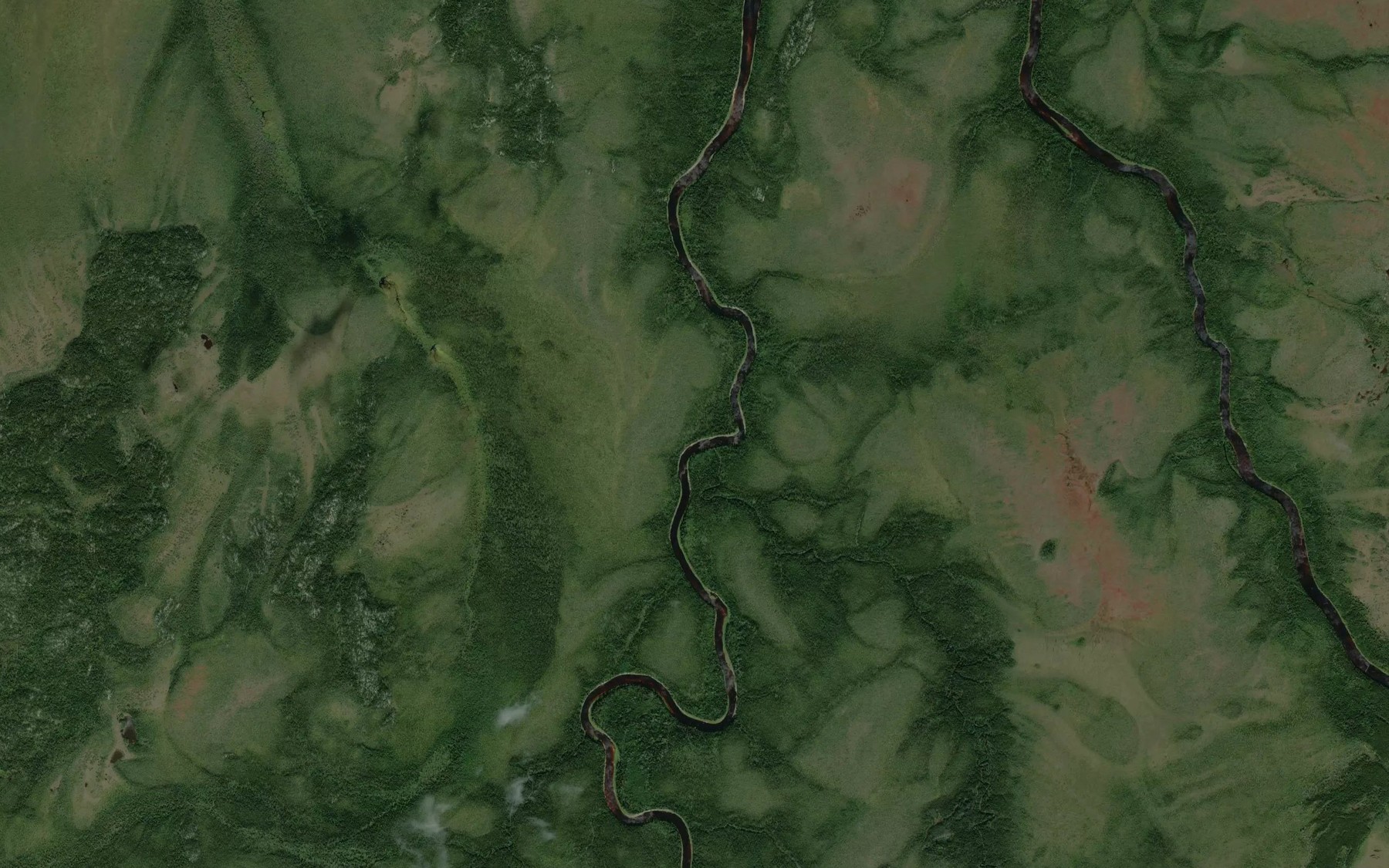 Satellite map of the Oskiskatik Creek