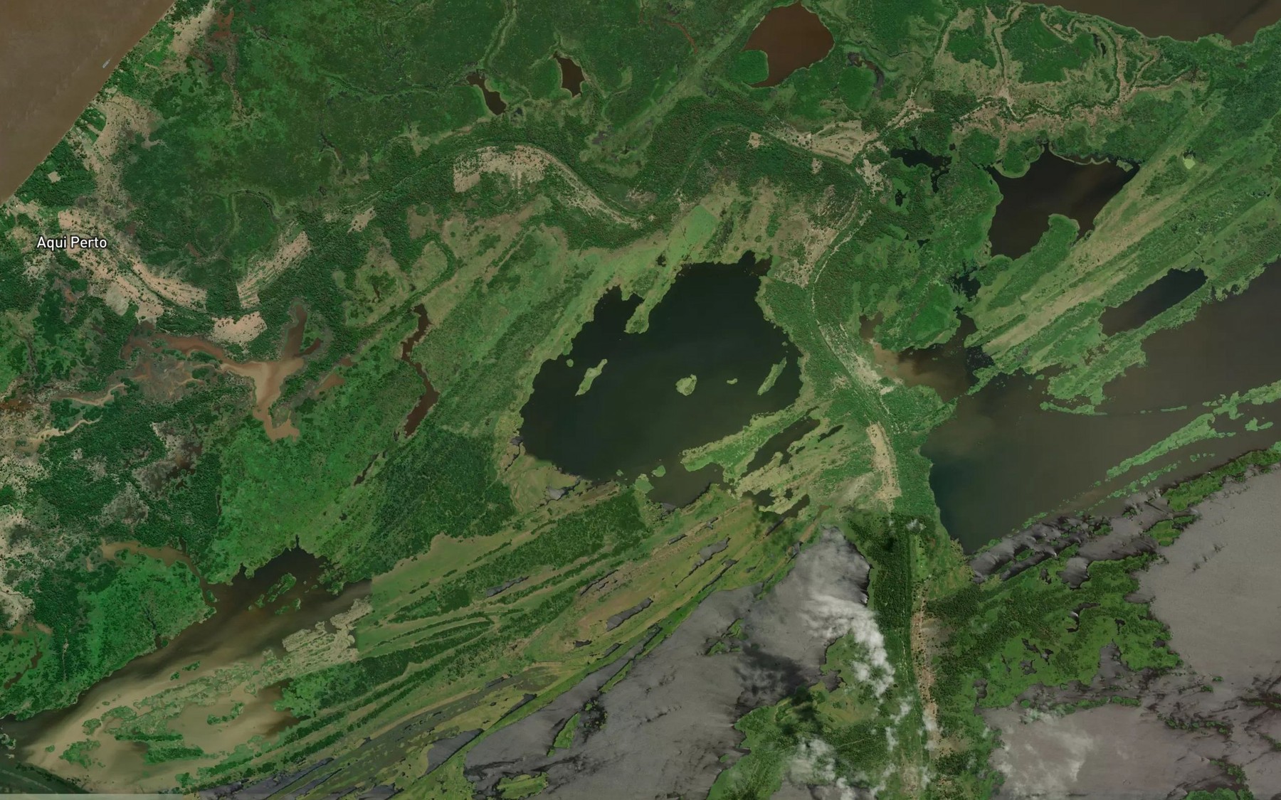 Satellite map of the Lagoa Cativo