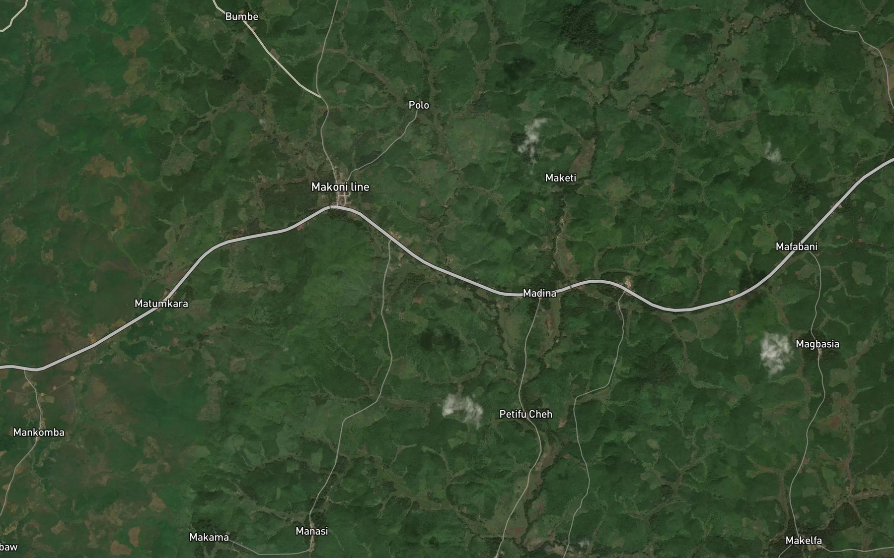 Satellite map of the Malabo