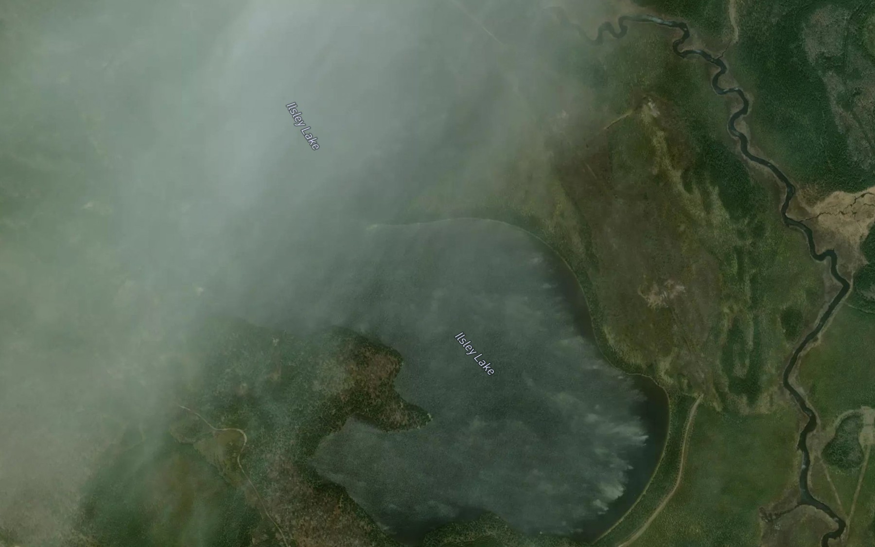 Satellite map of the Ilsley Lake
