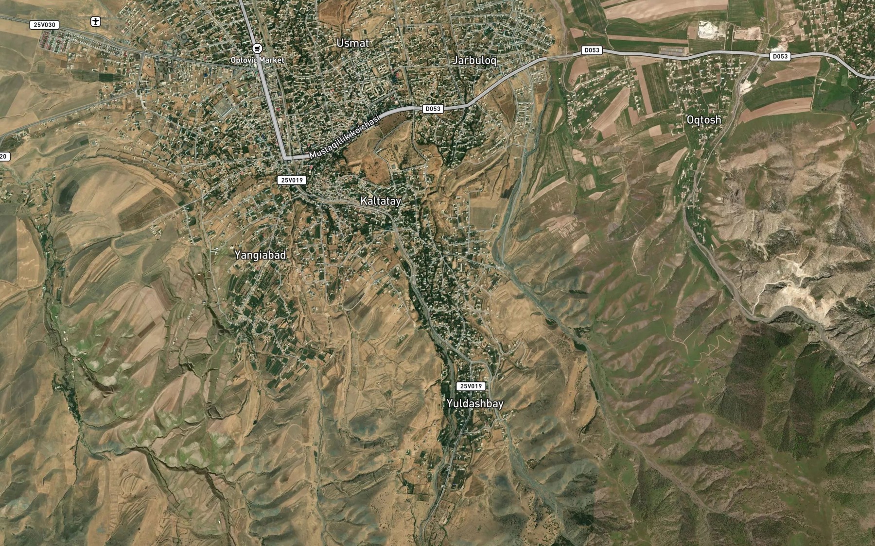 Satellite map of the Qurbuloq