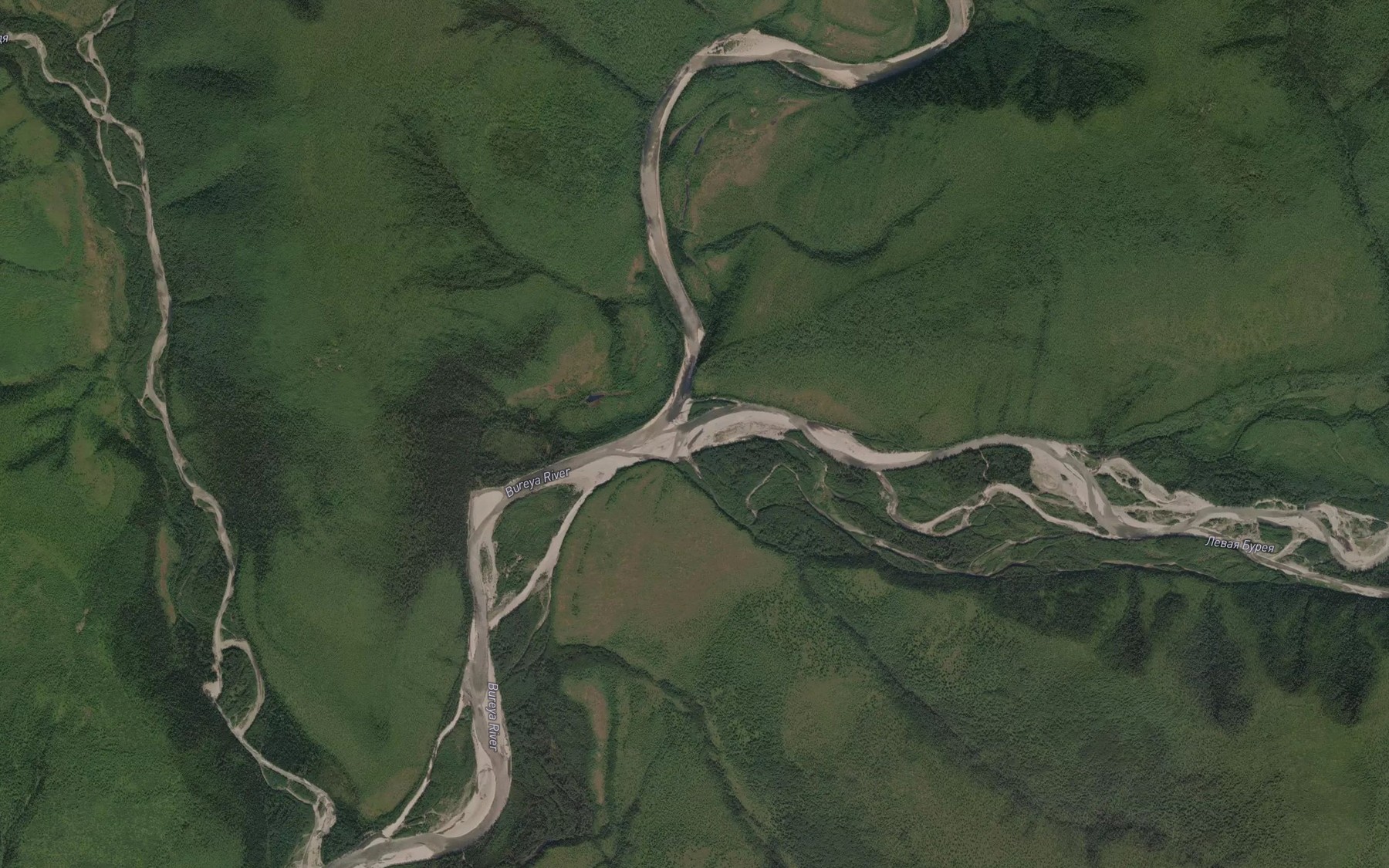 Satellite map of the Levaya Bureya