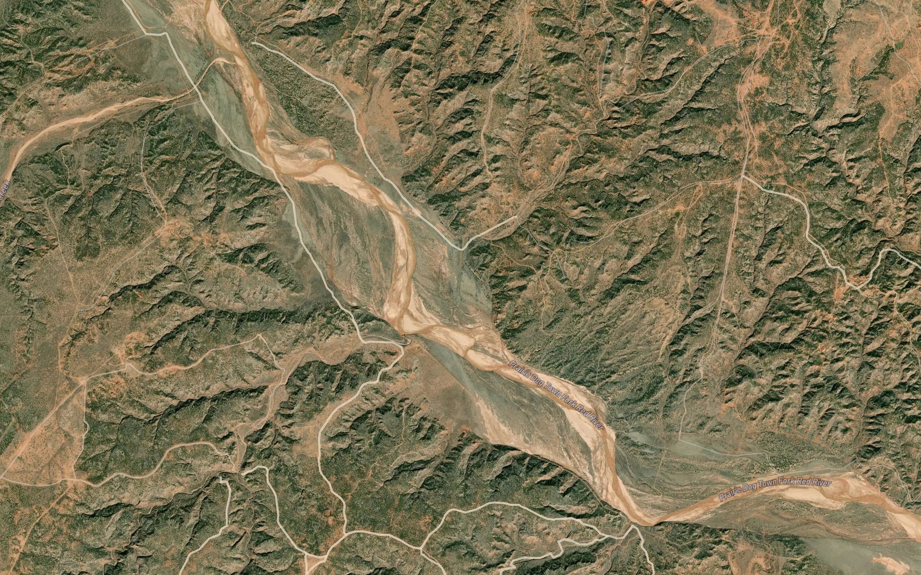 Satellite map of the Mitchell Creek