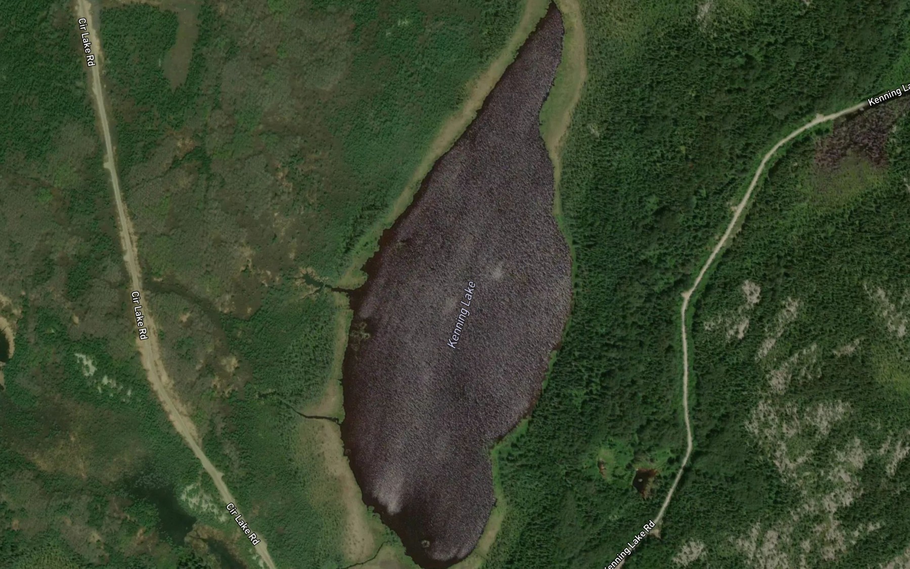 Satellite map of the Kenning Lake