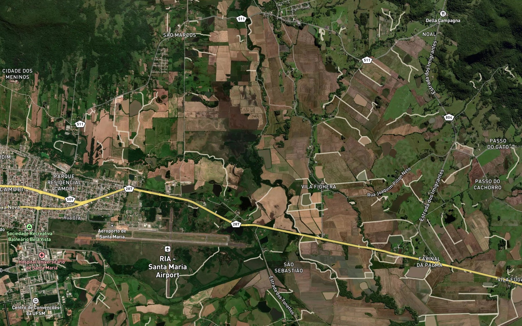 Satellite map of the Arroio do Meio