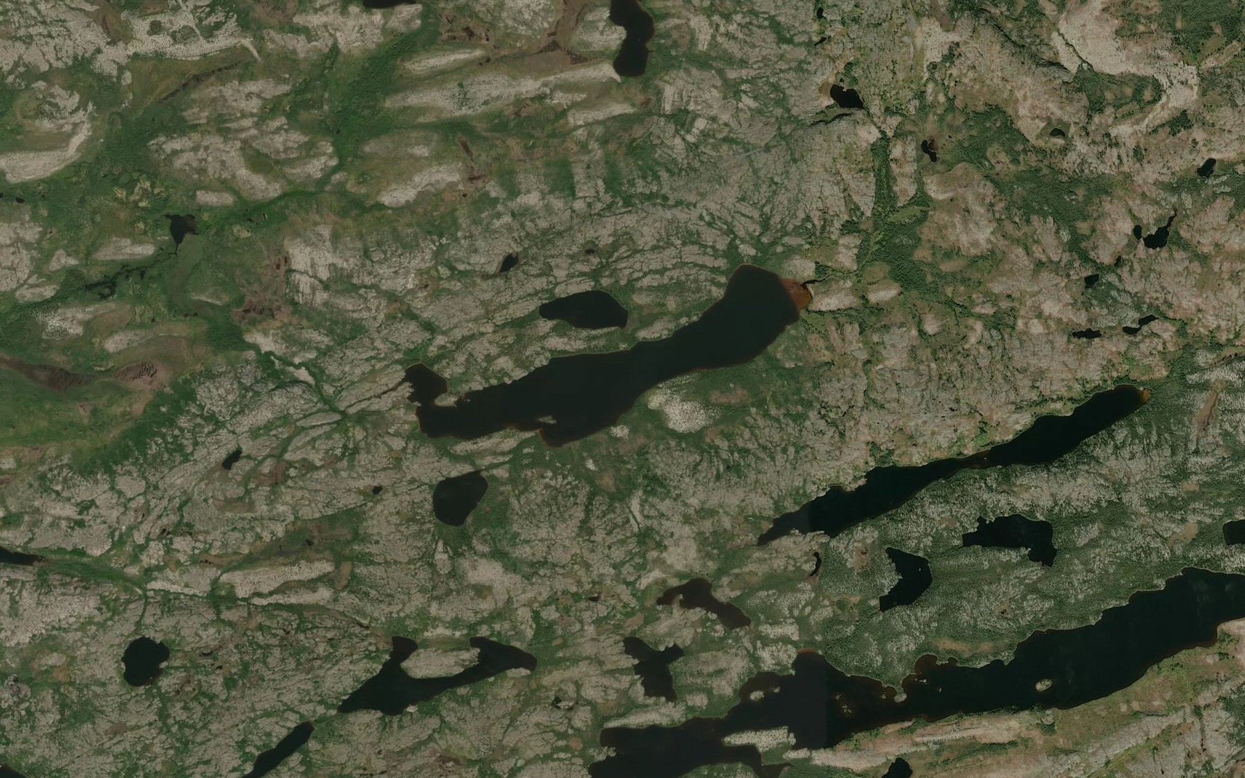 Satellite map of the Lac Kapuskukamach