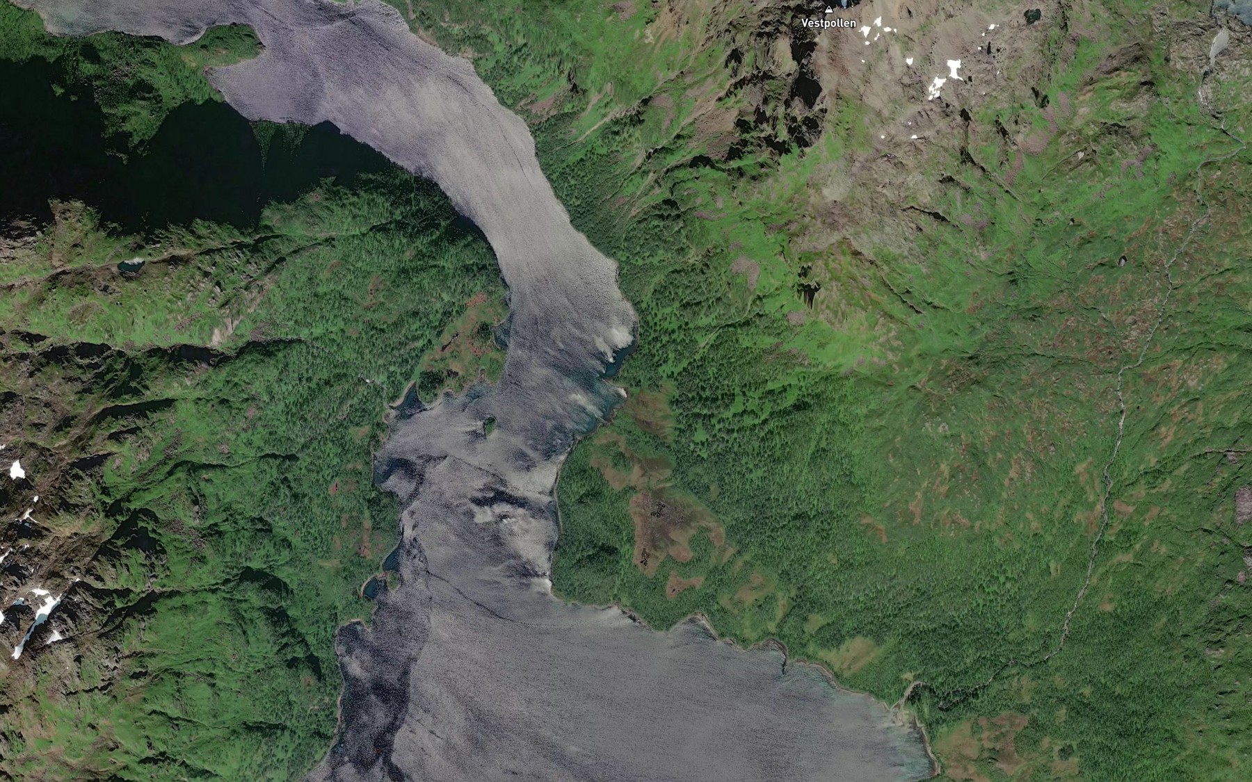 Satellite map of the Brakkebukta