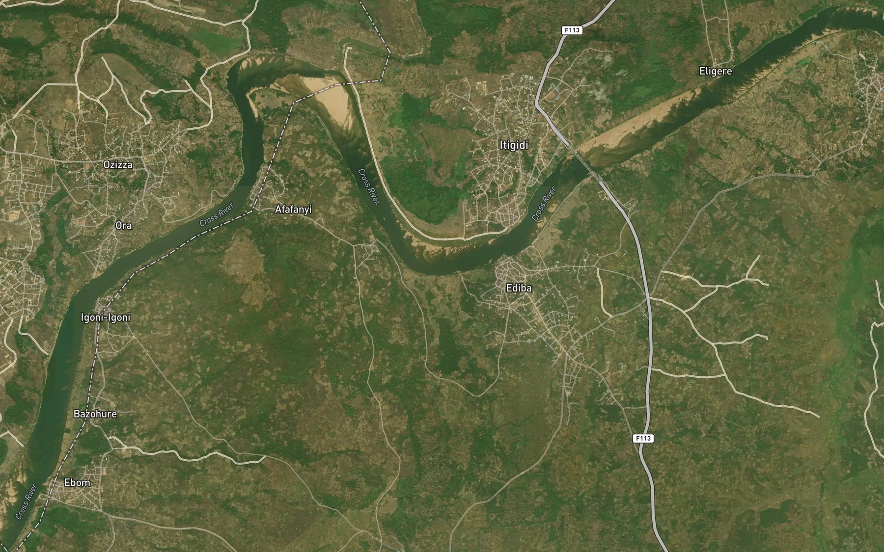 Satellite map of the Uhura
