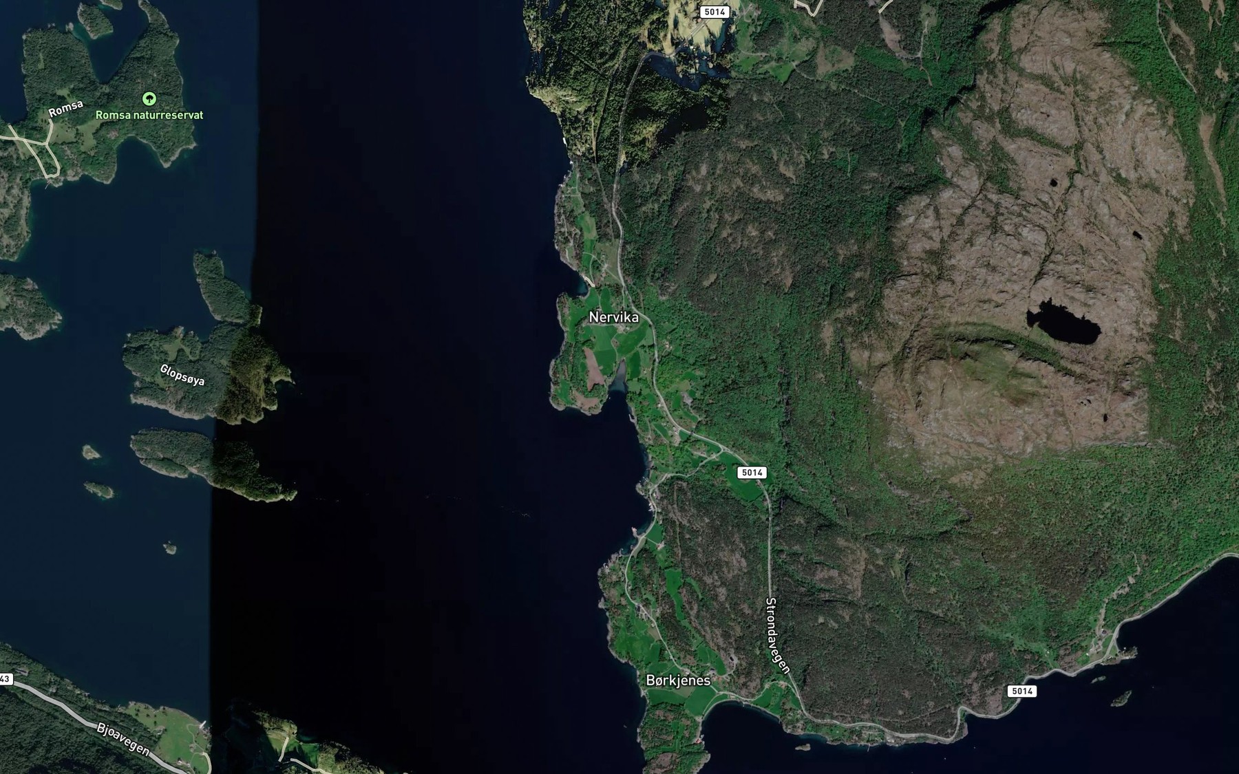 Satellite map of the Sorevagen