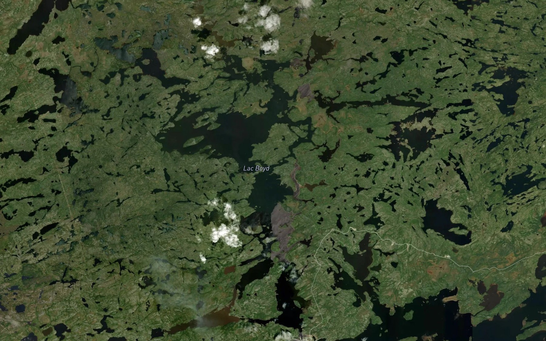 Satellite map of the Lac Boyd