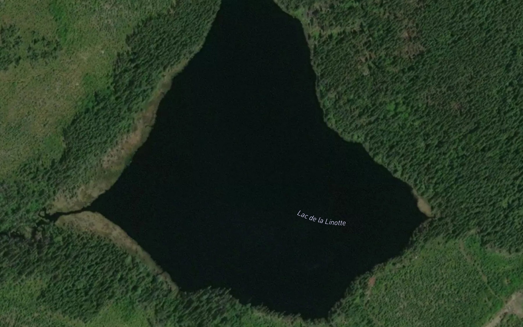 Satellite map of the Lac de la Linotte