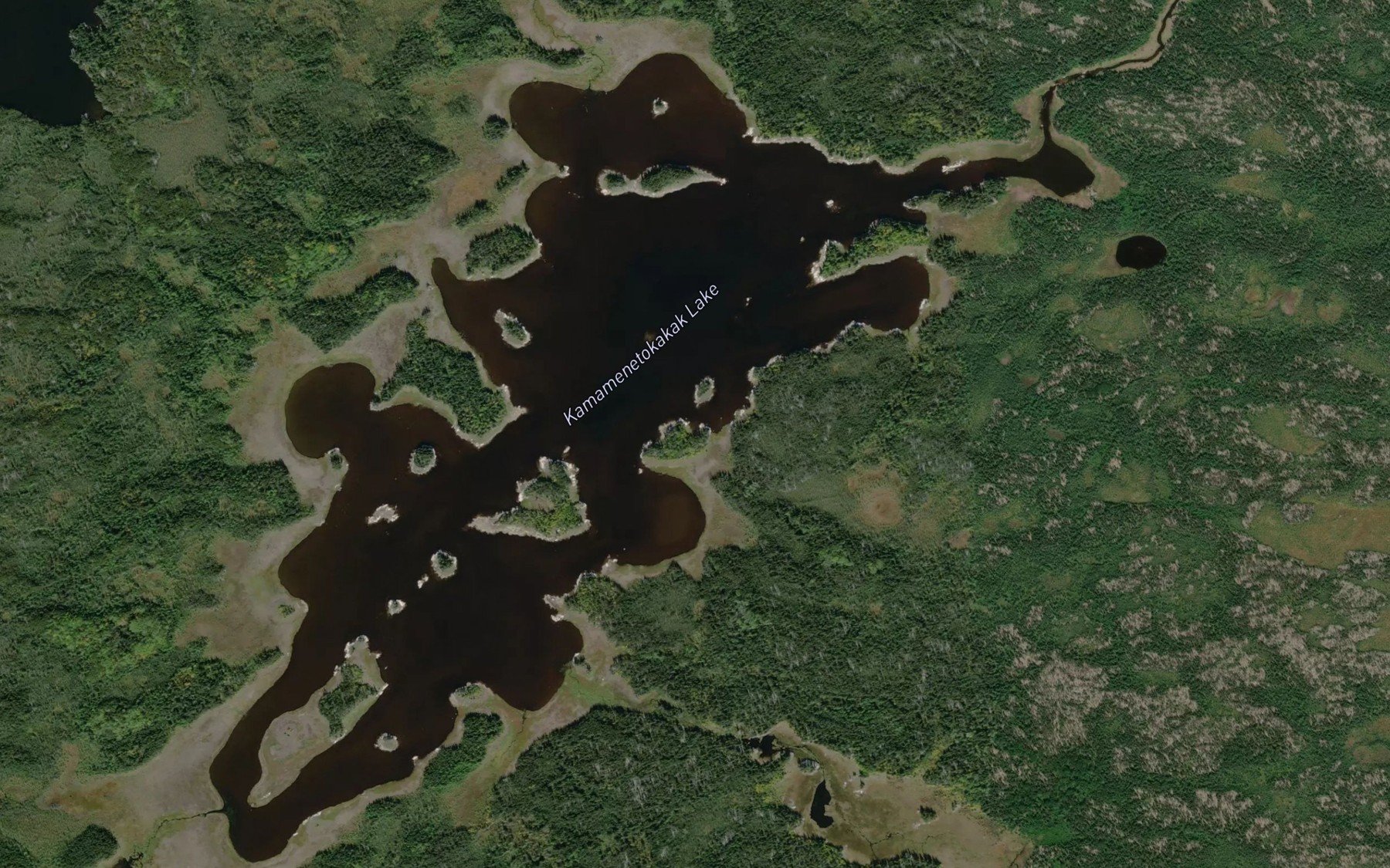 Satellite map of the Kamamenetokakak Lake