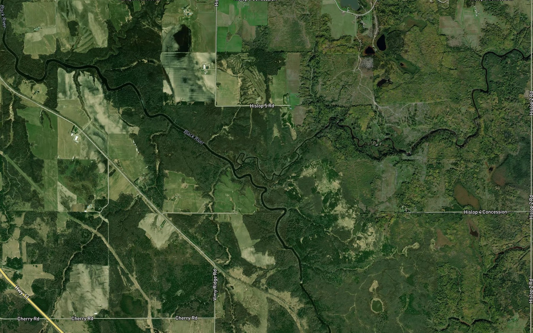Satellite map of the Pike River
