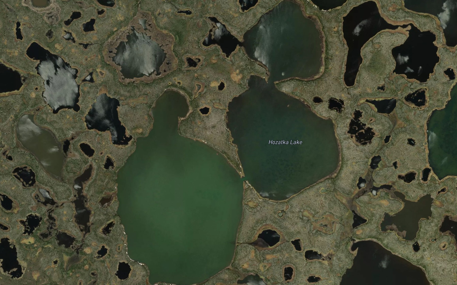 Satellite map of the Hozatka Lake
