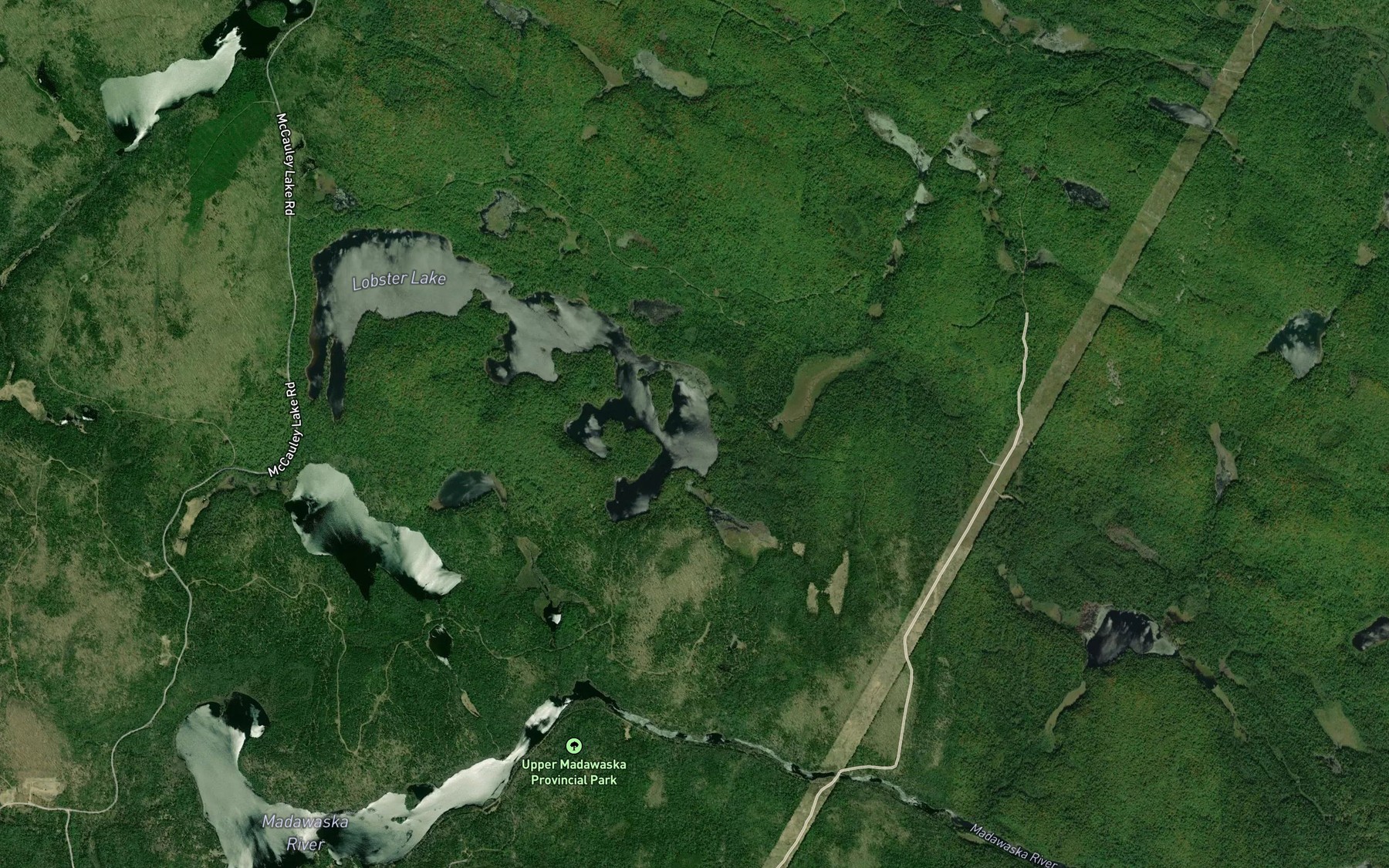 Satellite map of the Lobster Creek