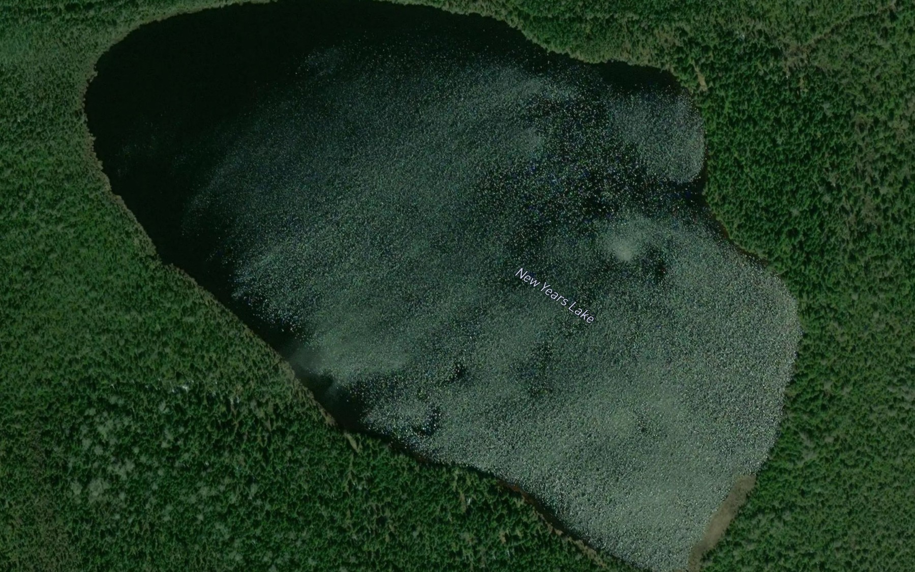 Satellite map of the New Years Lake