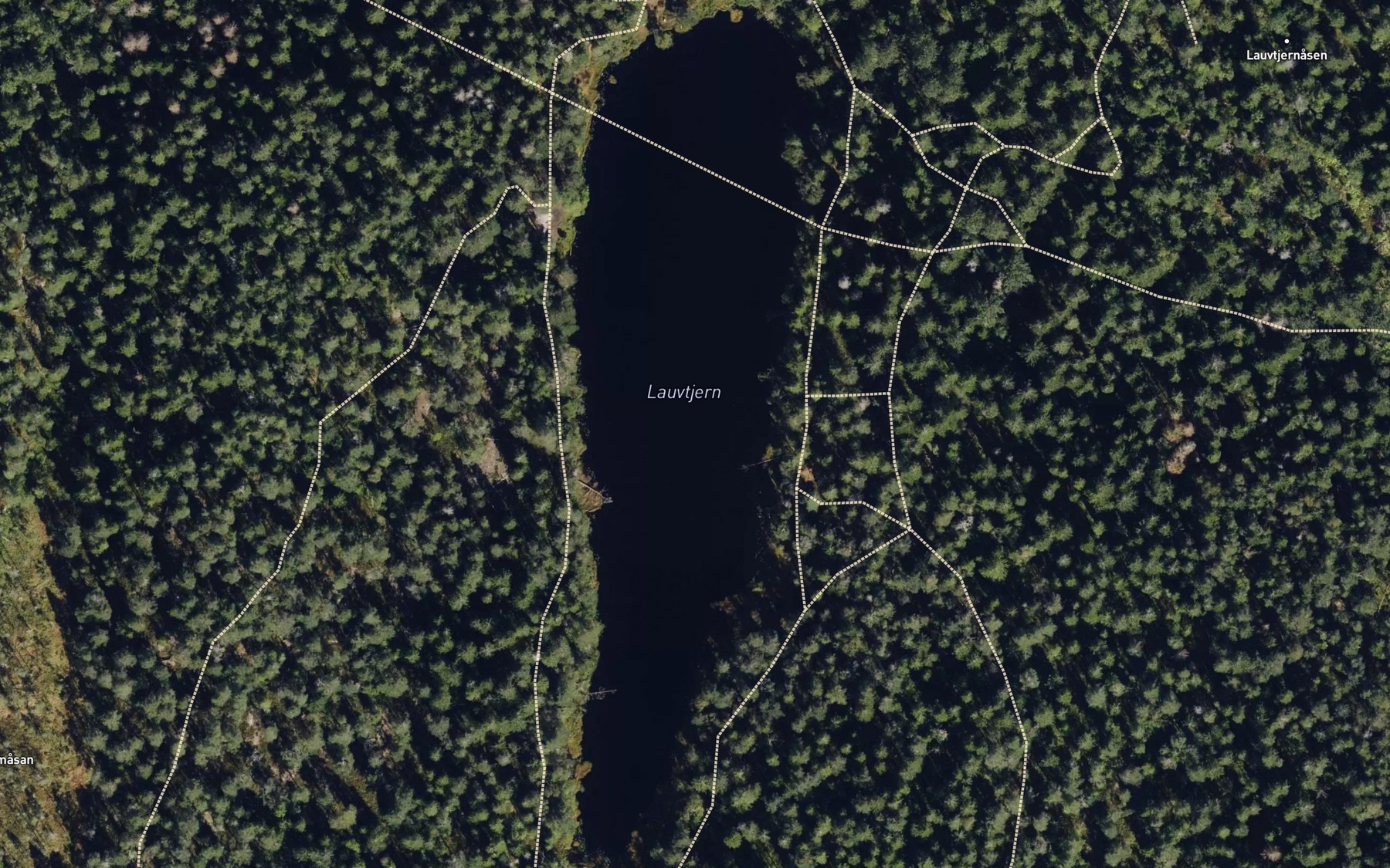 Satellite map of the Lauvtjern