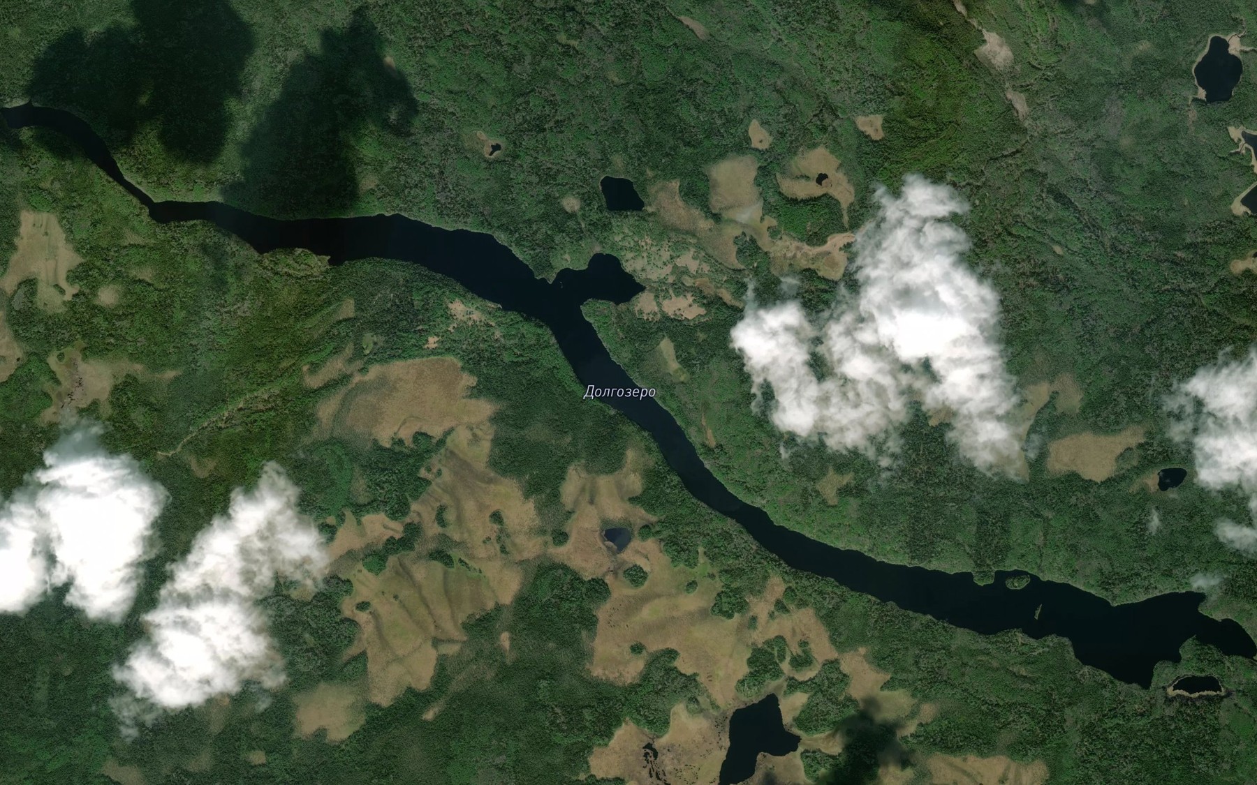 Satellite map of the Ozero Dolgozero