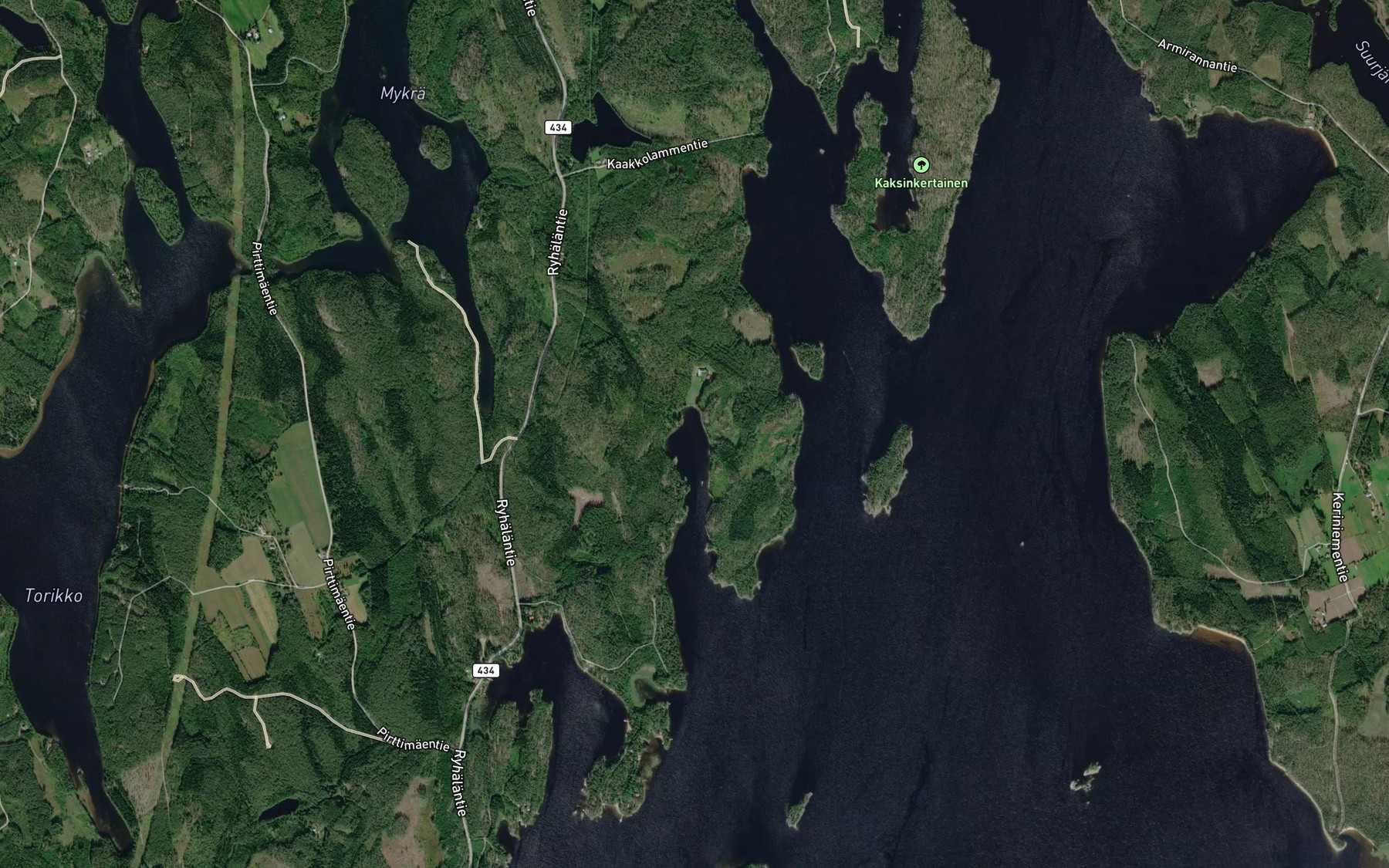 Satellite map of the Matvalanlahti
