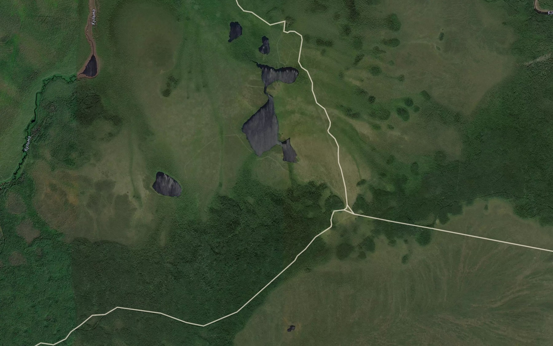 Satellite map of the Kul'minskiye Ozera