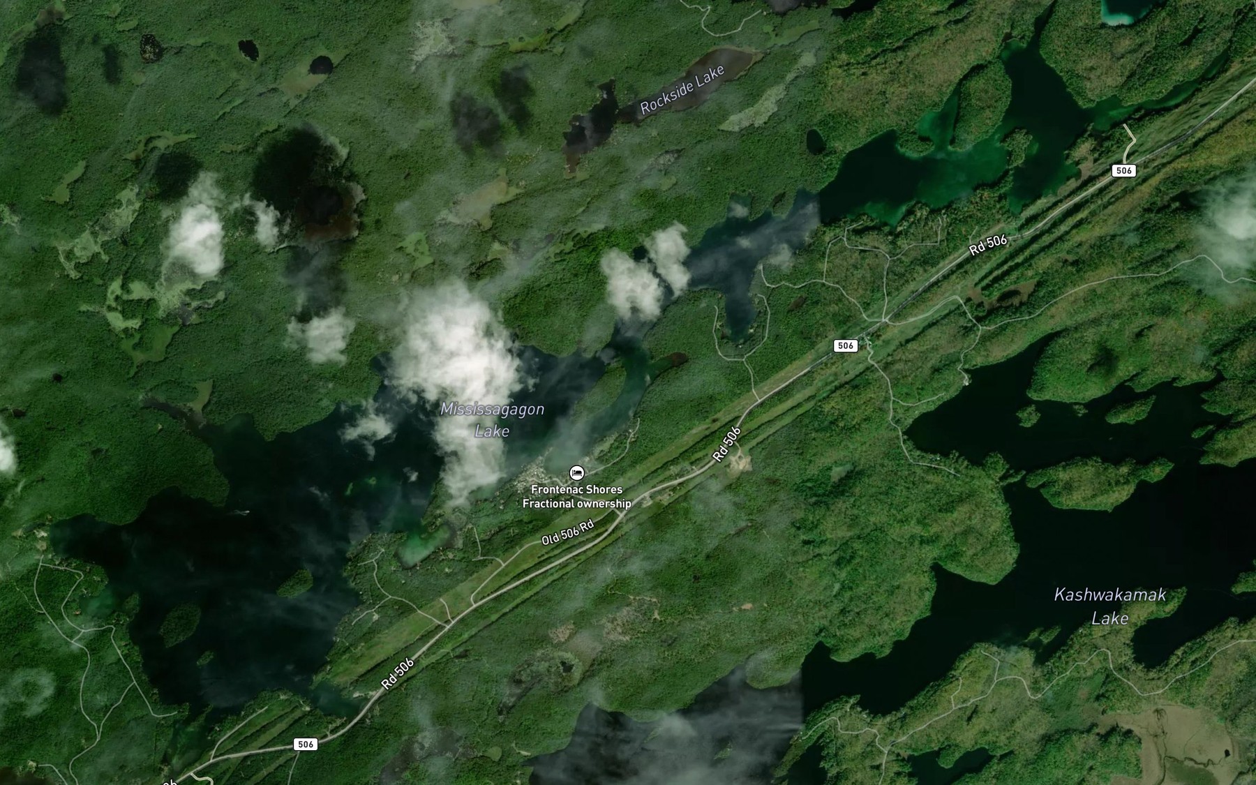 Satellite map of the Mississagagon Lake