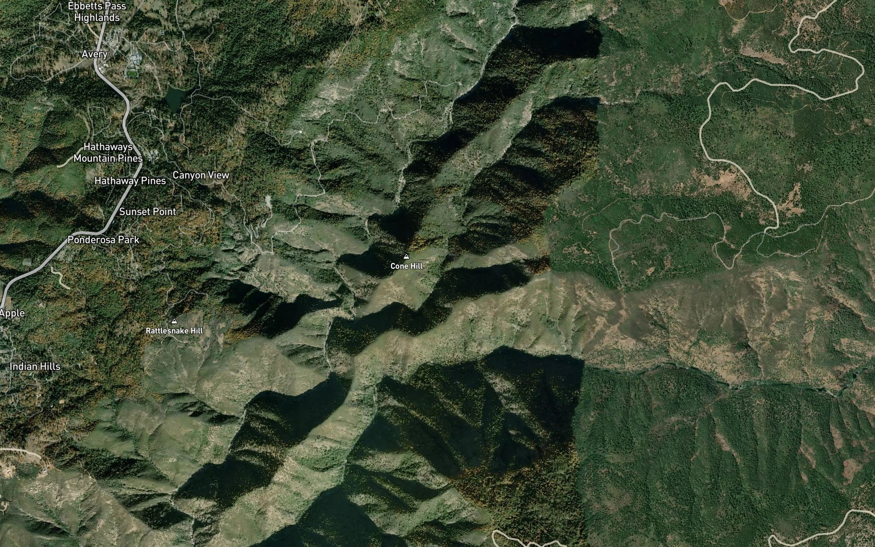 Satellite map of the McCormick Creek