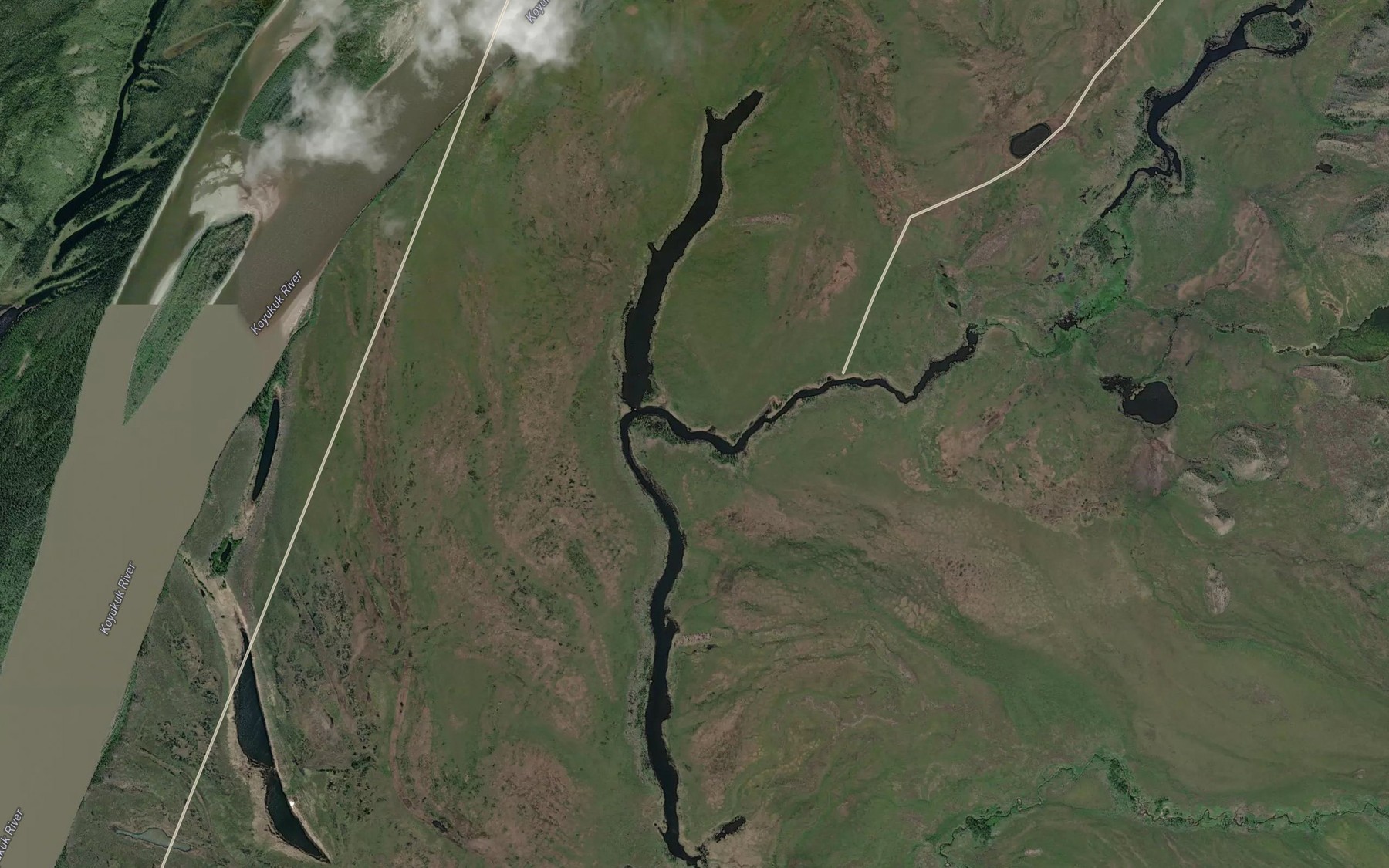 Satellite map of the Batztoa Lake