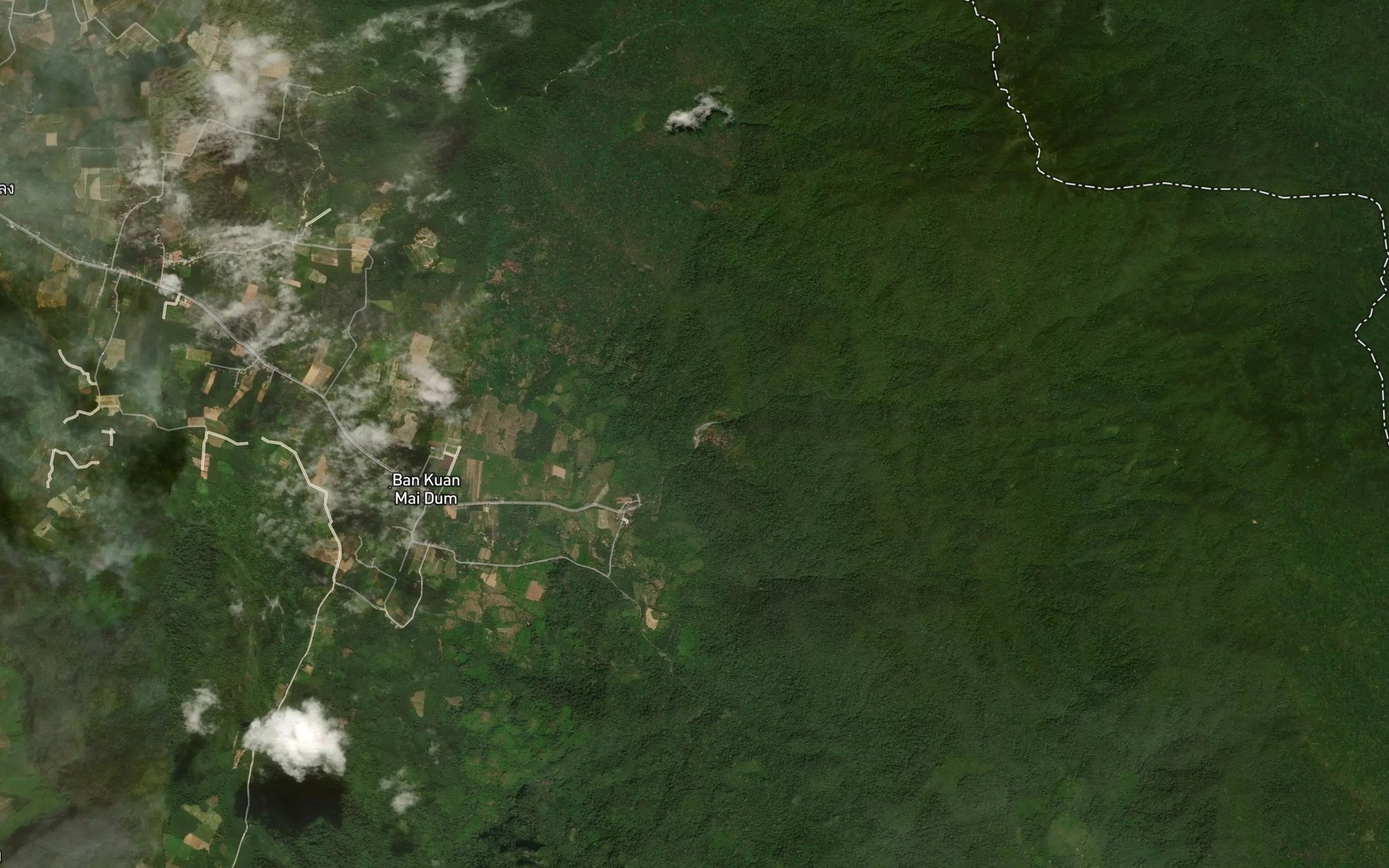 Satellite map of the Nam Tok Ton Te