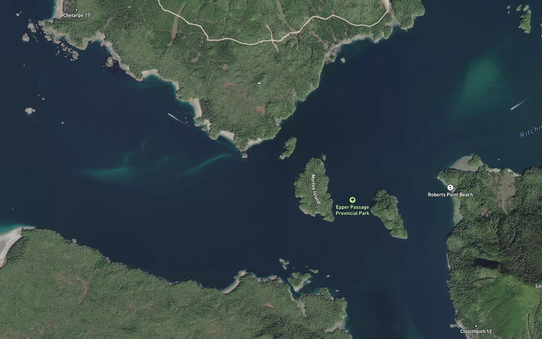 Satellite map of the Epper Passage