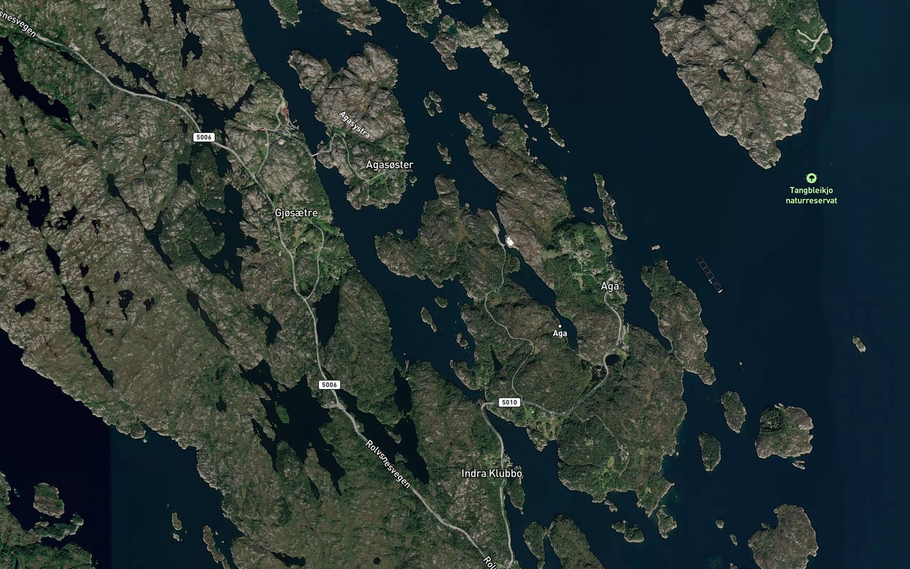 Satellite map of the Gronhellervika