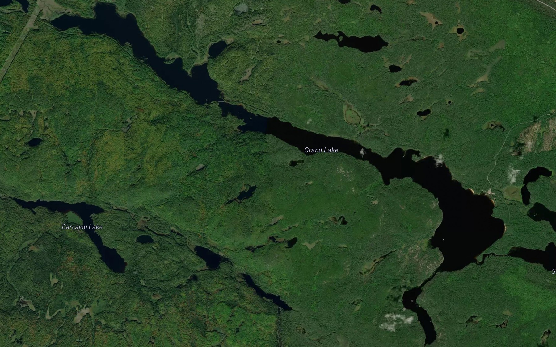 Satellite map of the Grand Lake