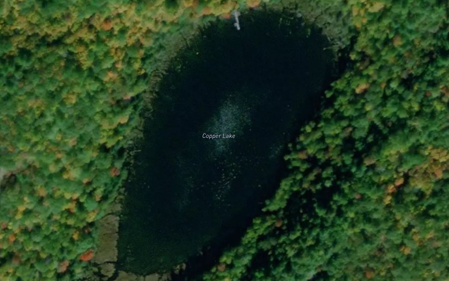 Satellite map of the Copper Lake
