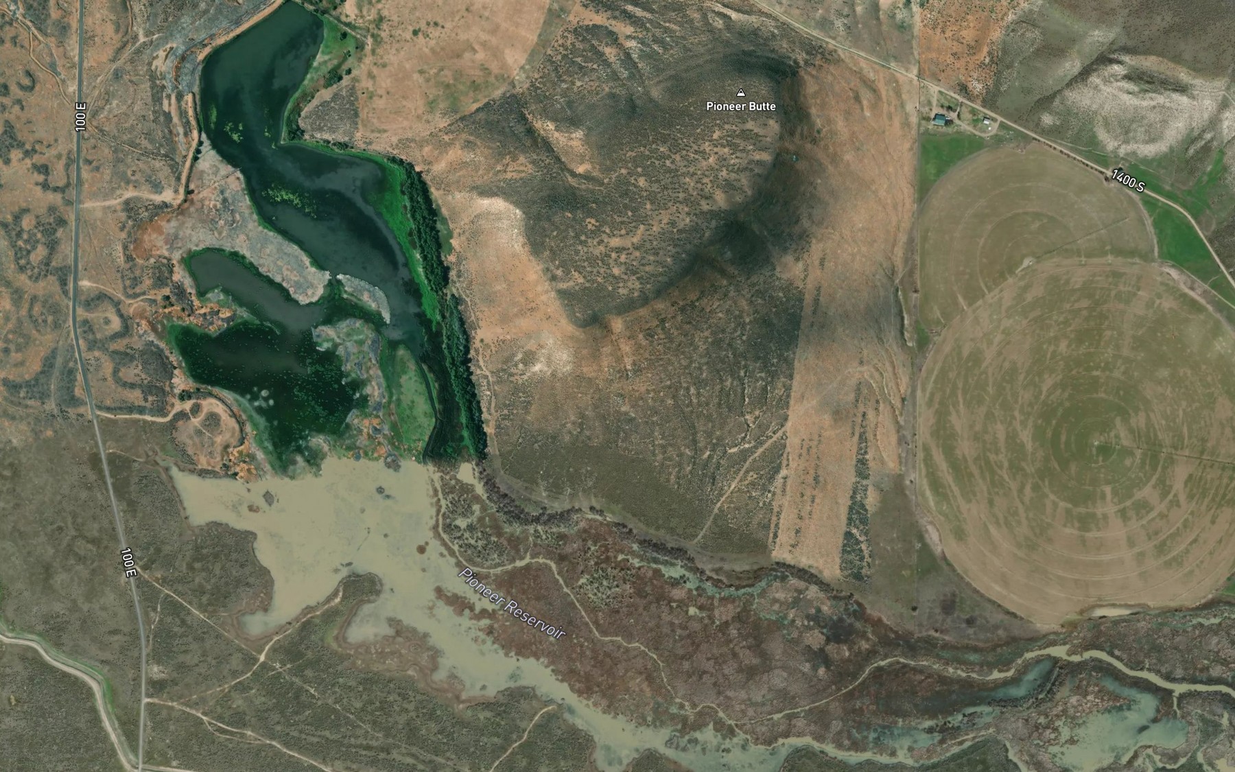 Satellite map of the Pioneer Reservoir