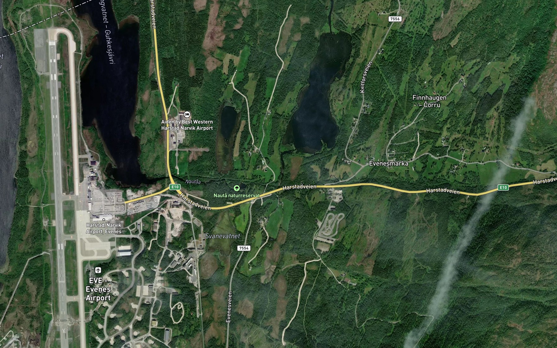 Satellite map of the Kjerkhaugfossen
