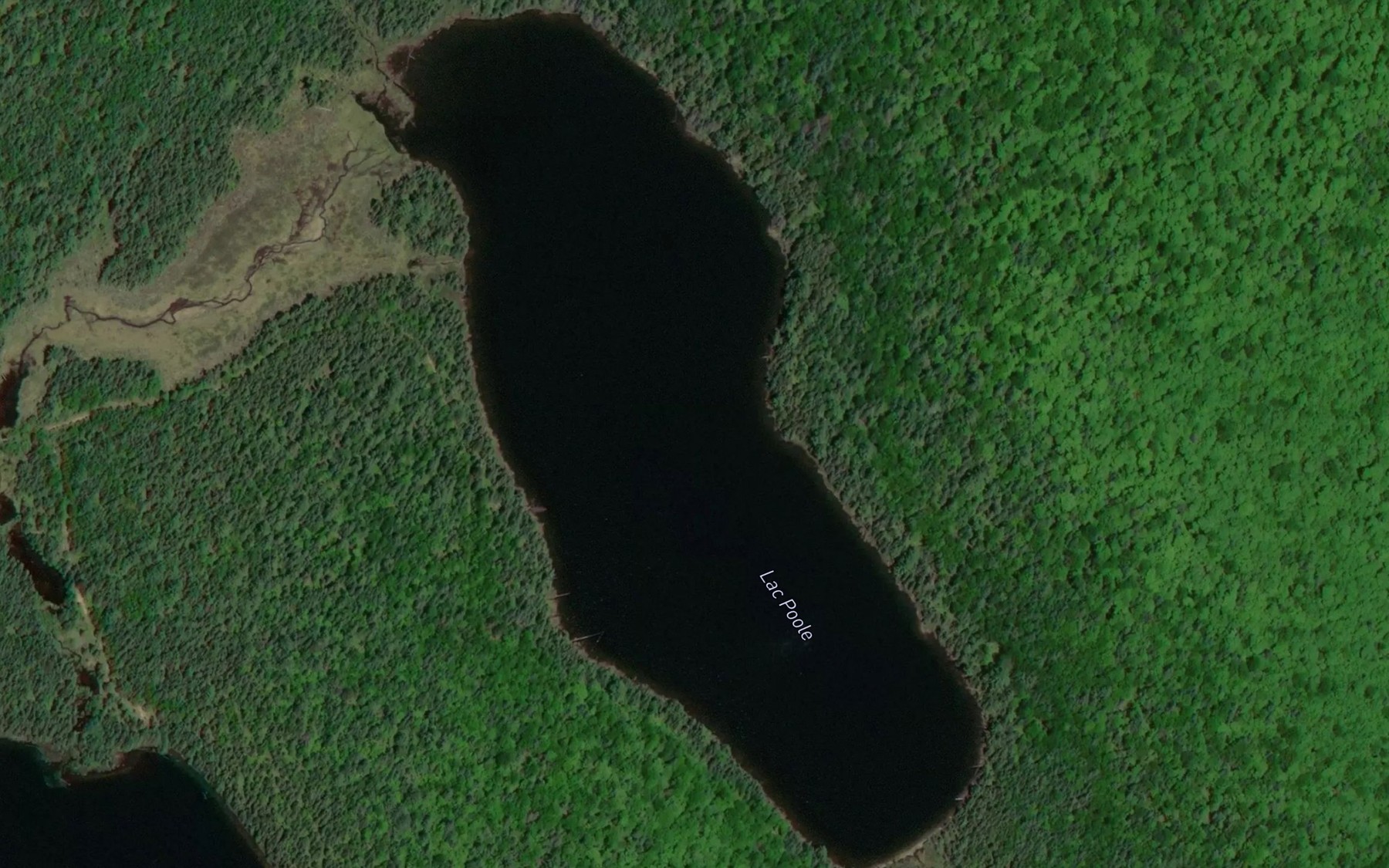 Satellite map of the Lac Poole