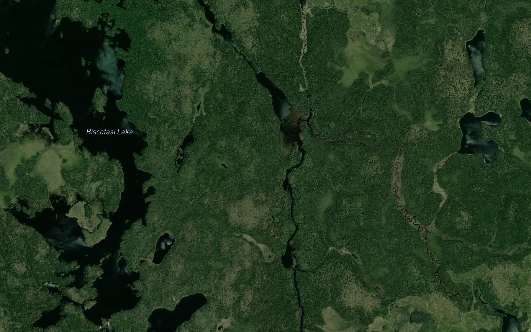 Satellite map of the Funnybone Creek