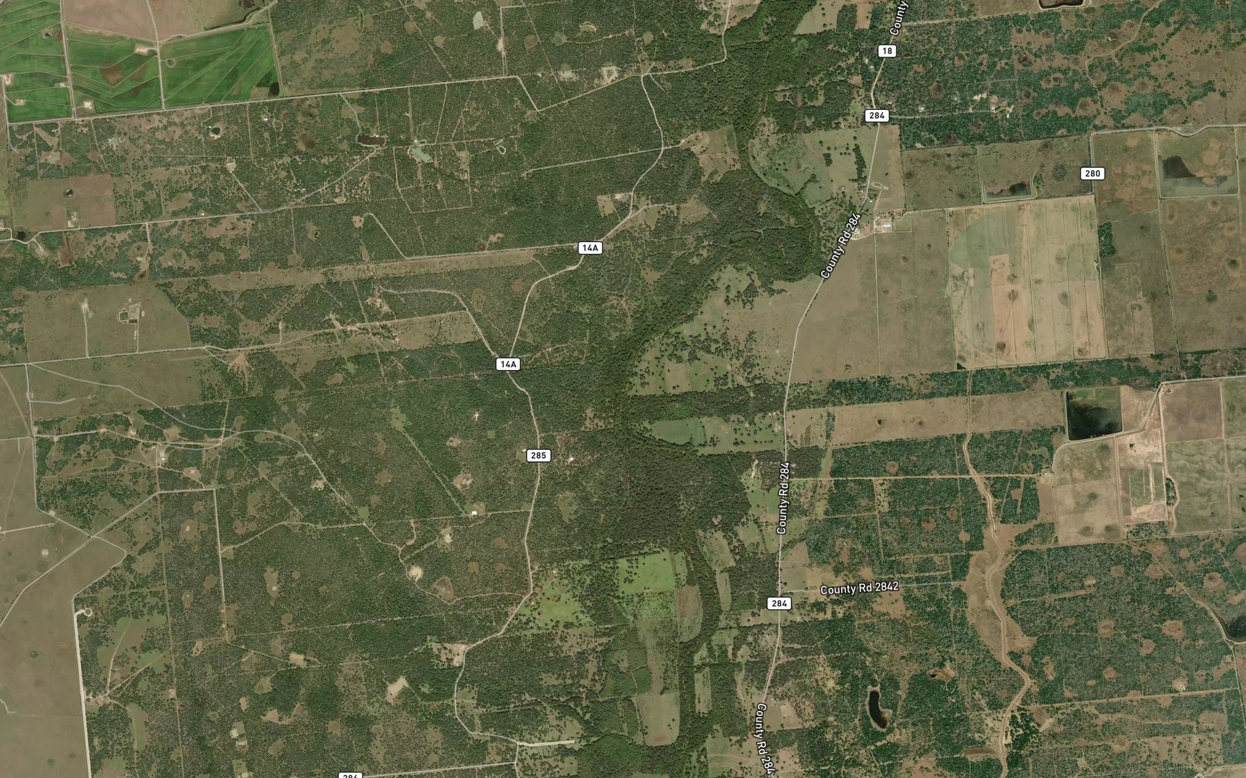 Satellite map of the Chalk Branch
