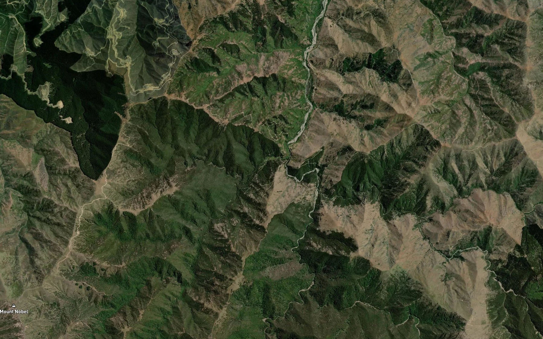 Satellite map of the Wye River