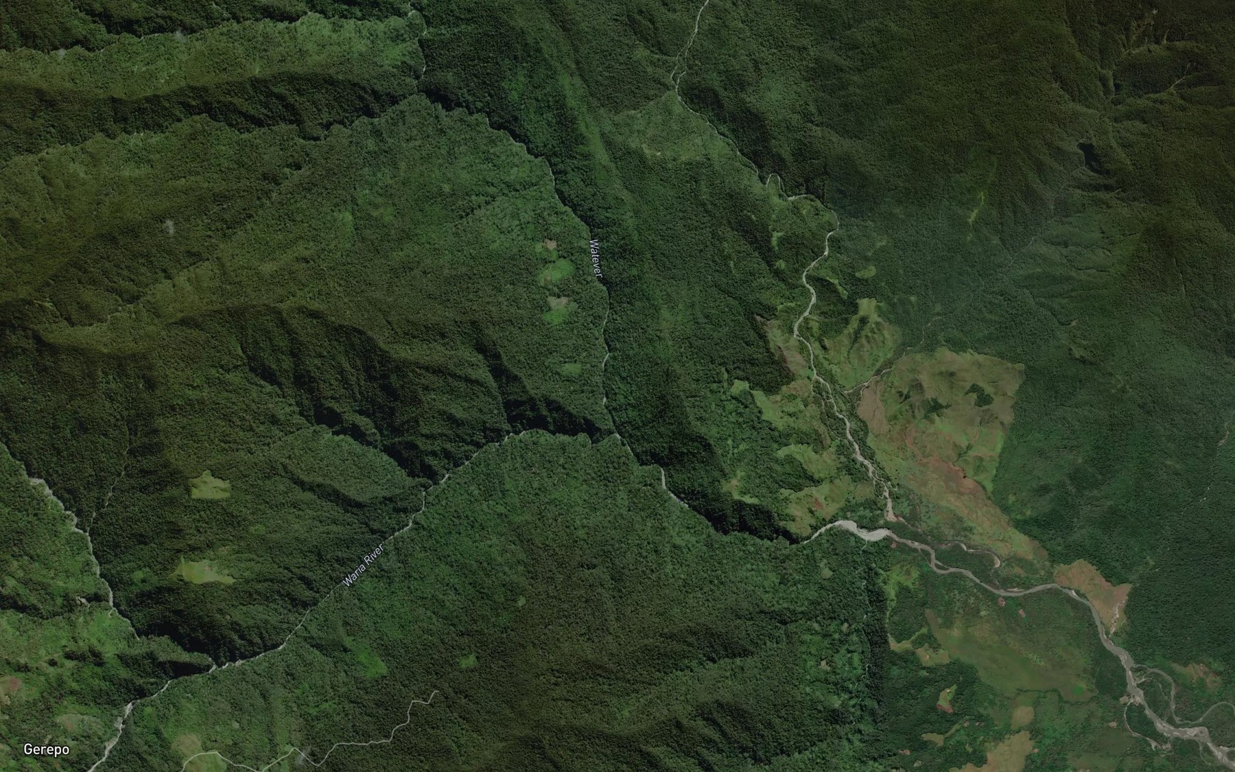 Satellite map of the Iviri River