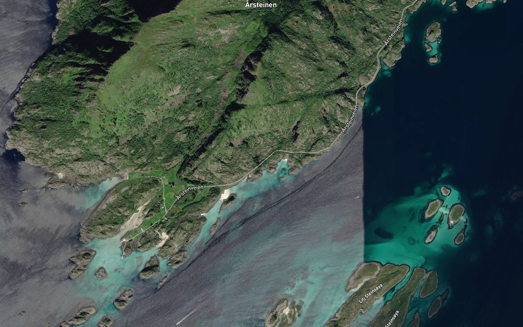 Satellite map of the Hestvika
